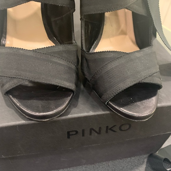 Pinko Black Strappy Heels - Picture 4 of 9